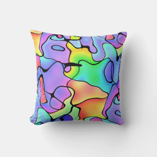 Cojín Decorativo Patrón de acuarelas coloridas abstractas hermosas