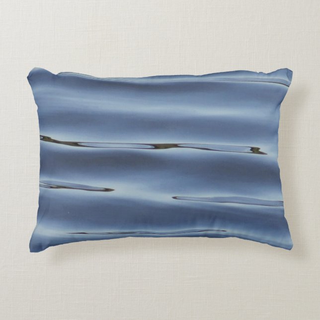 Cojín Decorativo Patrón de agua azul (Anverso)