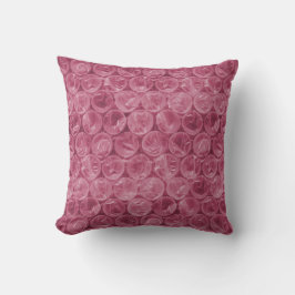 Cojín Decorativo Patrón de ajuste de burbujas rosa