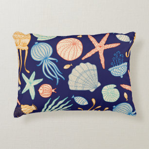 Cojín Decorativo Patrón de algas de peces