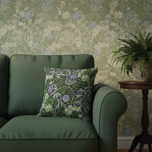 Cojín Decorativo Patrón de algas Lilac Flores