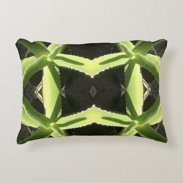 Cojín Decorativo Patrón de Aloe 3h (Anverso)