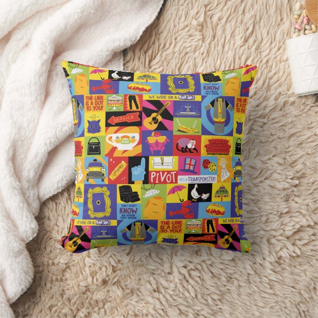 Cojín Decorativo Patrón de amigos icónicos™ (Manta)