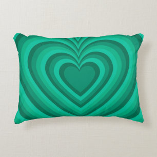 Cojín Decorativo Patrón de amor al corazón hipnótico azul