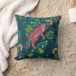 Cojín Decorativo Patrón de animal de selva exuberante