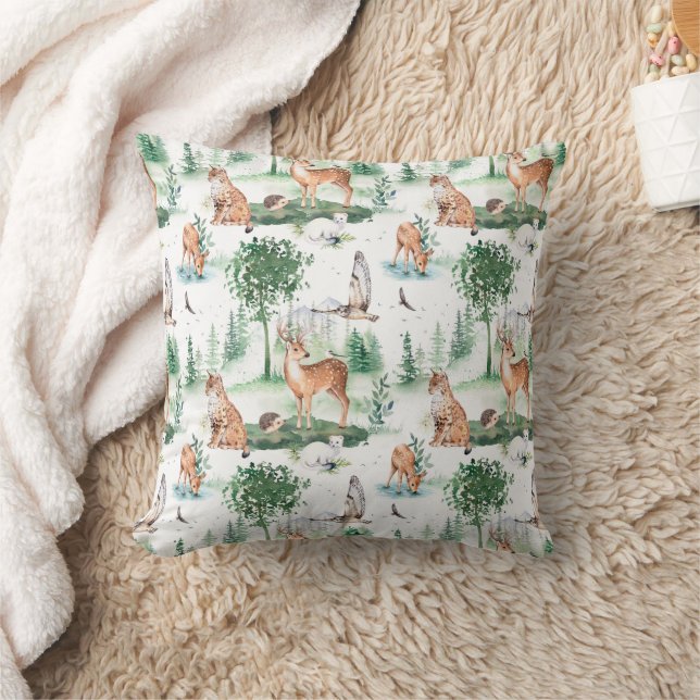 Cojín Decorativo Patrón de animales de Woodland Baby (Manta)