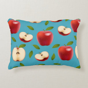Cojín Decorativo Patrón de Apple Rojo