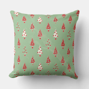 Cojín Decorativo Patrón de árbol de Navidad caprichoso