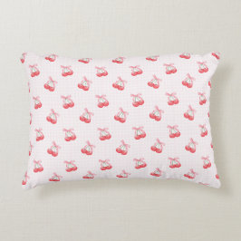 Cojín Decorativo Patrón de arco de cerezas de Coquette