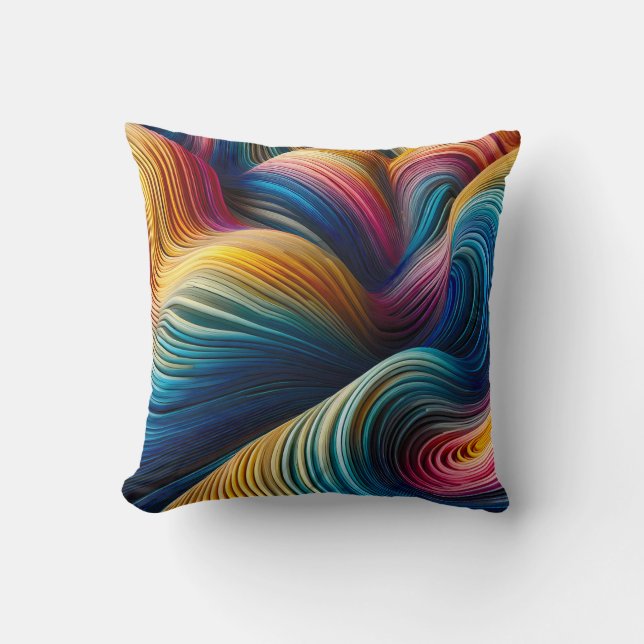 Cojín Decorativo patrón de arco iris (Anverso)