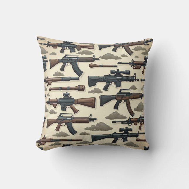 Cojín Decorativo patrón de arma (Anverso)