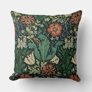 Cojín Decorativo Patrón de Art Nouveau floral William Morris Compto