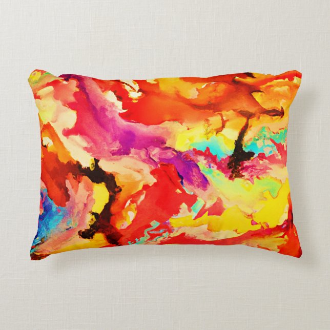 Cojín Decorativo Patrón de arte abstracto (Anverso)