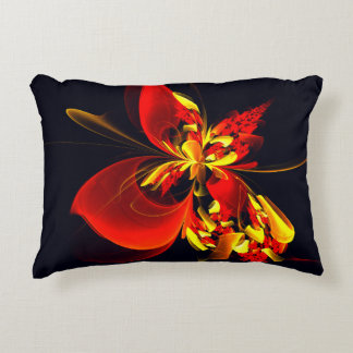 Cojín Decorativo Patrón de arte abstracto moderno floral amarillo r