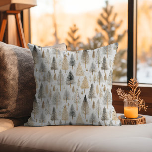 Cojín Decorativo Patrón de arte folclórico nórdico de Scandi Beige