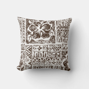 Cojín Decorativo Patrón de arte tropical tribal de los indígenas ha