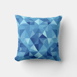 Cojín Decorativo Patrón de baldosas de mosaico geométrico azul