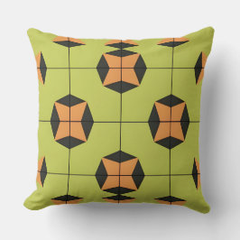 Cojín Decorativo Patrón de Baldosas Geométricas con Colores Brillan
