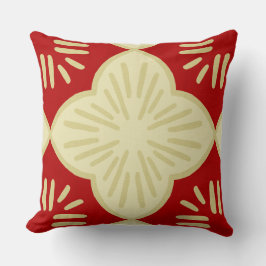 Cojín Decorativo Patrón de baldosas rojas
