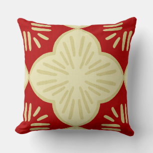 Cojín Decorativo Patrón de baldosas rojas