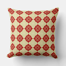 Cojín Decorativo patrón de baldosas rojas