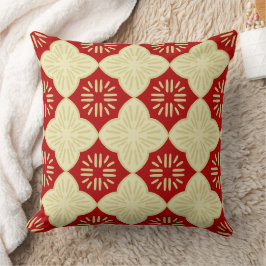 Cojín Decorativo Patrón de baldosas rojas