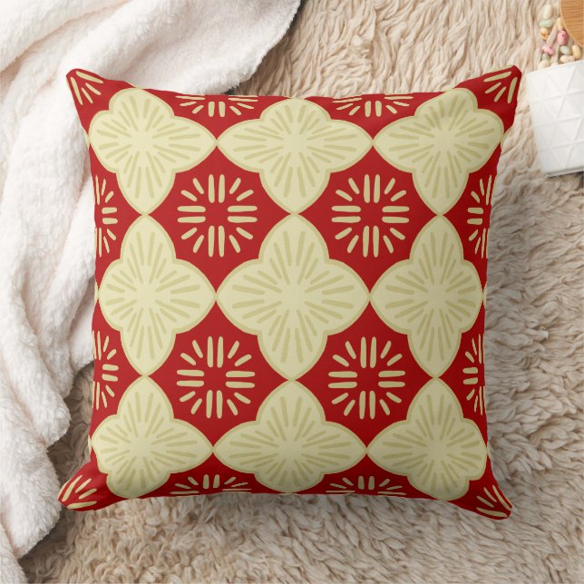 Cojín Decorativo Patrón de baldosas rojas (Manta)