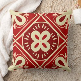 Cojín Decorativo Patrón de baldosas rojas
