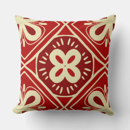 Cojín Decorativo Patrón de baldosas rojas