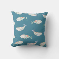 Patrón de ballenas escandinavas, animales marinos