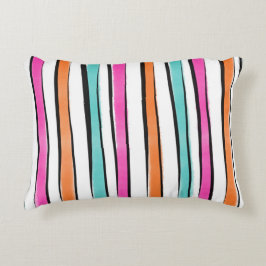 Cojín Decorativo Patrón de banda de color de agua simple