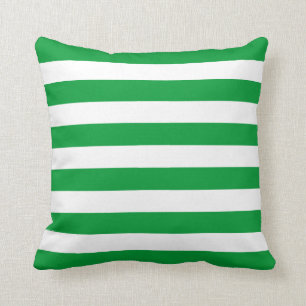 Cojín Decorativo Patrón de bandas verdes Kelly