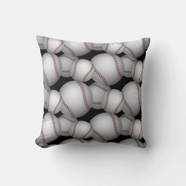 Cojín Decorativo Patrón de Baseballs (Anverso)