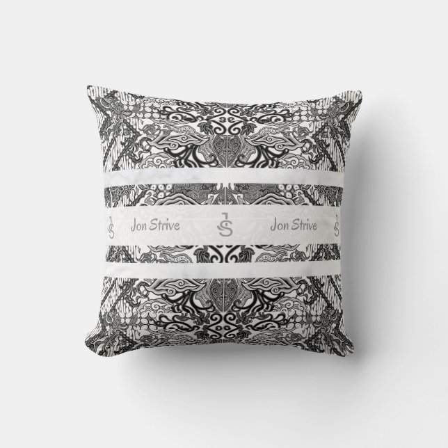 Cojín Decorativo Patrón de BATIK moderno (Anverso)