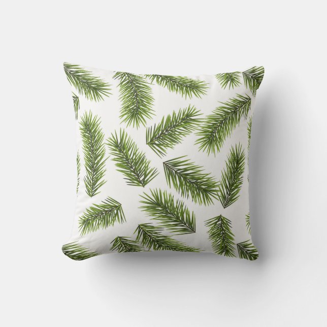 Cojín Decorativo Patrón de bifurcación Evergreen (Anverso)