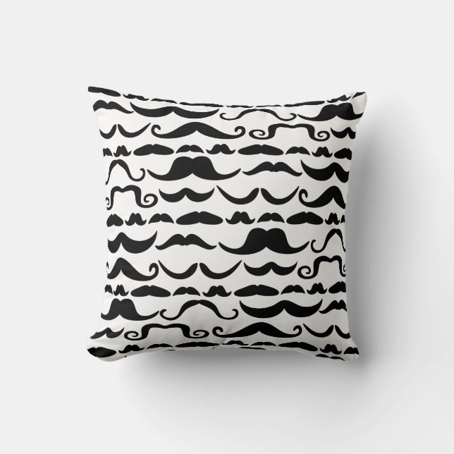 Cojín Decorativo Patrón de bigote (Anverso)
