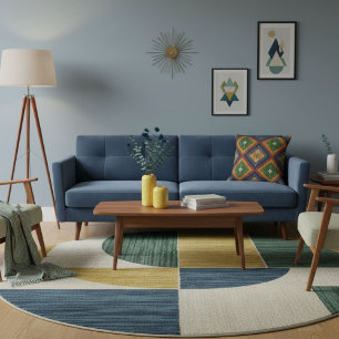 Cojín Decorativo Patrón de bloque geométrico colorido moderno