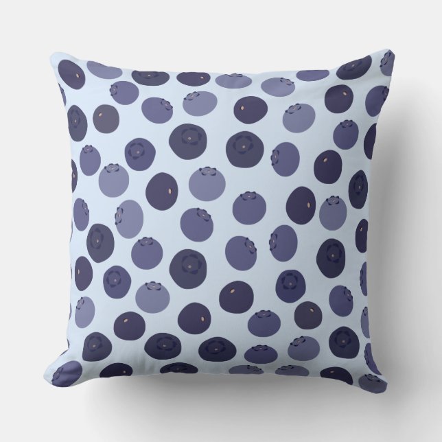 Cojín Decorativo Patrón de Blueberry (Anverso)