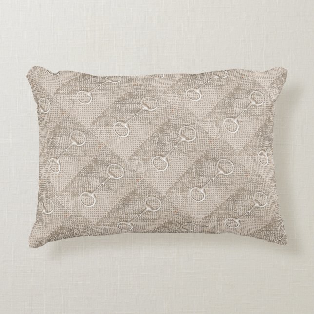 Cojín Decorativo Patrón de bocas ecuestres Decoración de granos (Anverso)