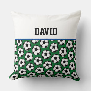 Cojín Decorativo Patrón de bola de fútbol Jugador NOMBRE Deportes D