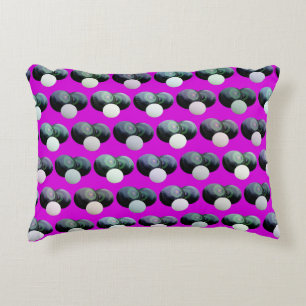 Cojín Decorativo Patrón de bolos de césped magenta caliente,