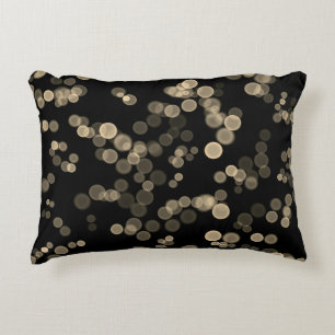 Cojín Decorativo Patrón de boquilla de burbuja de color negro amari