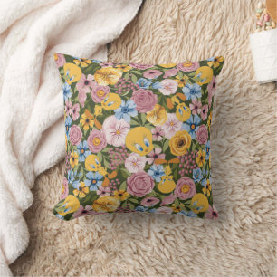 Cojín Decorativo Patrón de bordado floral TWEETY™