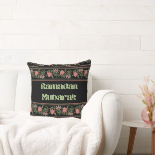 Cojín Decorativo Patrón de borde de arabesco islámico Ramadan Mubar