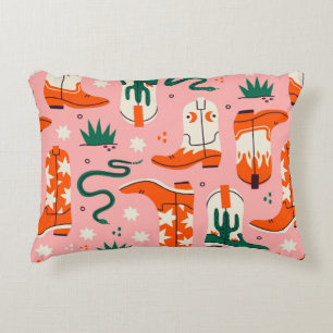 Cojín Decorativo Patrón de botas de vaquero variado