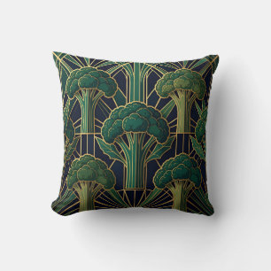 Cojín Decorativo Patrón de brócoli Art Deco