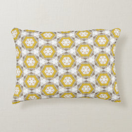 Cojín Decorativo Patrón de brotes de honeycomb