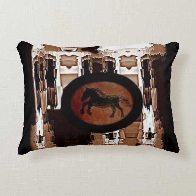 Cojín Decorativo Patrón de caballo ruso (Anverso)