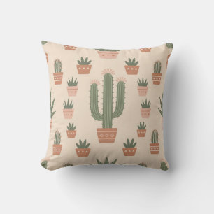 Cojín Decorativo Patrón de cactus boho