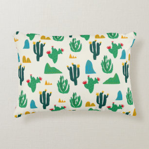 Cojín Decorativo Patrón de cactus natural abstracto floral sin sold